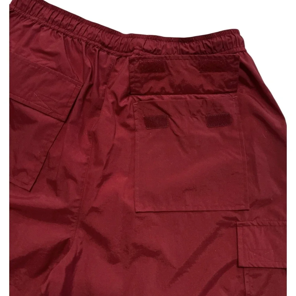 Voit Men's Red Cargo Swim Trunks Size Large Nylon Mesh Lined Y2K Style 8